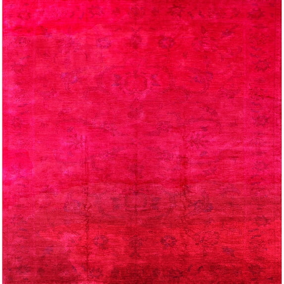 Ahgly Company Indoor Square Mid-Century Modern LavenderBlush Beige Oriental Area Rugs, 8' Square