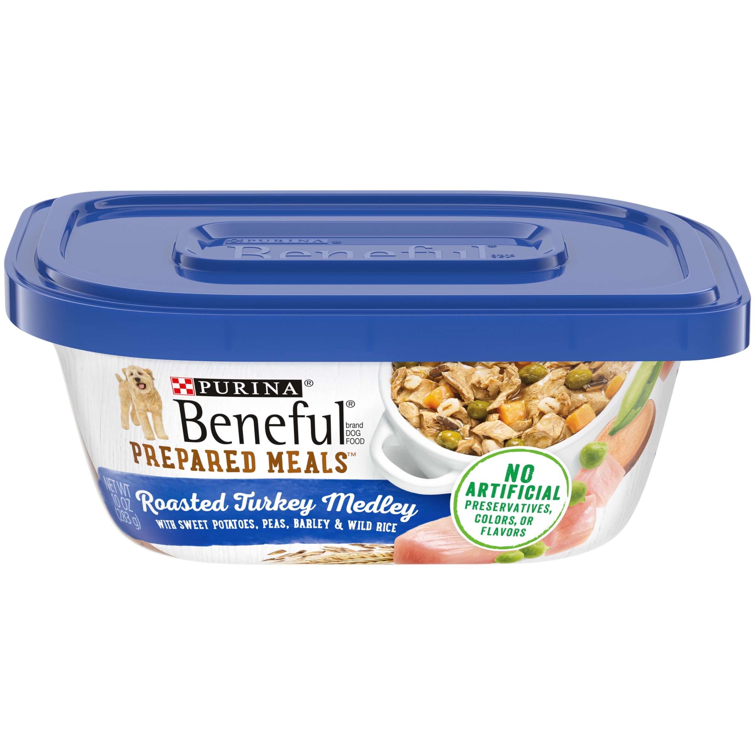 Purina Beneful Prepared Meals Wet Dog Food Roasted Turkey Medley, 10 oz