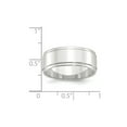 thumbnail image 3 of 10K White Gold Ring Band Wedding Standard Flat 8mm with Step Edge Size 10.5, 3 of 3