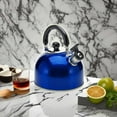 thumbnail image 4 of YBM Home Stainless Steel Stovetop Whistling Tea Kettle 3L with Handle, Induction Compatible - Blue, 4 of 4