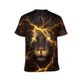 thumbnail image 2 of LAOLIUSN Men’s Lion Graphic T-Shirt, Majestic Lion Face Animal Graphic Tee, 3D All Over Print Short Sleeve Crewneck, S-4XL, 2 of 7