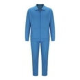 thumbnail image 4 of Zylanna Men's Tracksuit Outfit Sets, Elastic Waist 2 Piece Long Sleeve Turndown Collar Cardigan + Pants Sets for Men Blue, 4 of 5