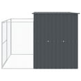 thumbnail image 4 of vidaXL Dog House with Run Anthracite 84.3"x99.6"x71.3" Galvanized Steel, 4 of 6