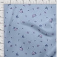 thumbnail image 3 of oneOone Georgette Viscose Fabric Leaves & Flower Floral Print Fabric BTY 42 Inch Wide, 3 of 4
