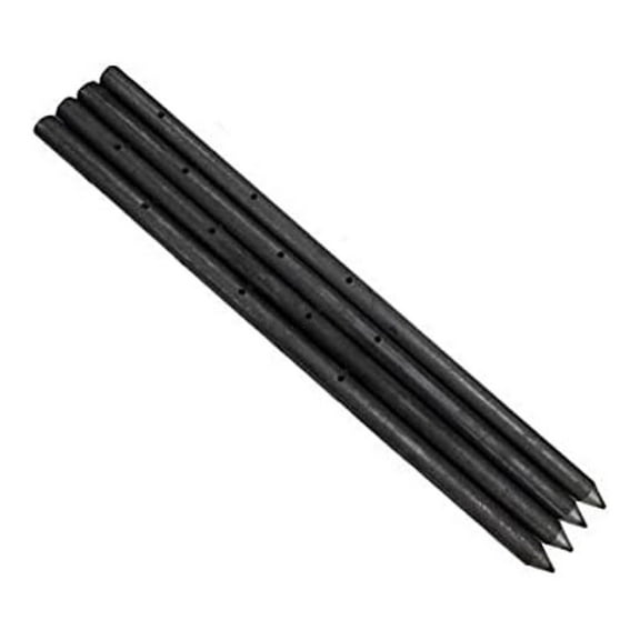 MCA 18 Inch Round Steel Form Stakes with Holes, 10 Pack, 3/4" Diameter, Pointed, Concrete, Garden