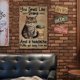 thumbnail image 4 of Placa Metal Vintage Pintura Hierro Rectangular Gato Arte Pared Bar para El 20x30cm, 4 of 9
