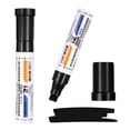 thumbnail image 1 of Uxcell Poster Markers, 2Pcs Large Capacity Permanent Huge Banners Posters Markers Bold Thick Chisel Tip Pen for Painting Drawing on Plastic Glass Wood Fabric Canvas, Black(0.5" Tip Width), 1 of 7