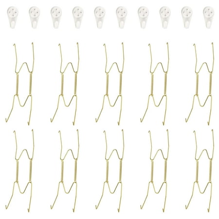 

10Pcs Plate Hangers and 10Pcs Wall Hooks for Decorative Plates