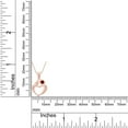 thumbnail image 4 of AFFY Round Simulated Garnet Mom Love Heart Pendant Necklace 14K Rose Gold over Silver, 4 of 5