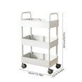 thumbnail image 3 of TNDBKQWR 3-Tiered Rolling Tool Cart Bathroom Storage Cart, Cart with Wheels Organizer with Wheels, Storage Shelving Unit Cute Rolling Tray, 3 of 6