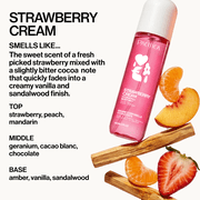 Pacifica Strawberry Cream Body Mist - Strawberry Vanilla Fragrance, Vegan & Cruelty-Free