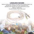 thumbnail image 3 of Headphone Replacement Cord, Professional 3 In 1 Lossless Sound Elegant 3.9ft 3.5mm Headphone Replacement Cable Silver  For Z7M2 For D7200 For Z1R For HE400se, 3 of 8