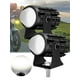 thumbnail image 3 of Focos motocicleta 2PCS brillo lejos y cerca faros LED externos modificados faros cañón acero pequeño dos colores (interruptor dos colores blanco y amarillo) --- video disponible, 3 of 9