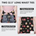 thumbnail image 6 of Pioneer Flower Floral Print Pattern Apron for Women and Men, Cotton Linen Waterproof with Pockets, Adjustable, 33x27 Inch for Kitchen, Gardening, BBQ, Salon, 6 of 6