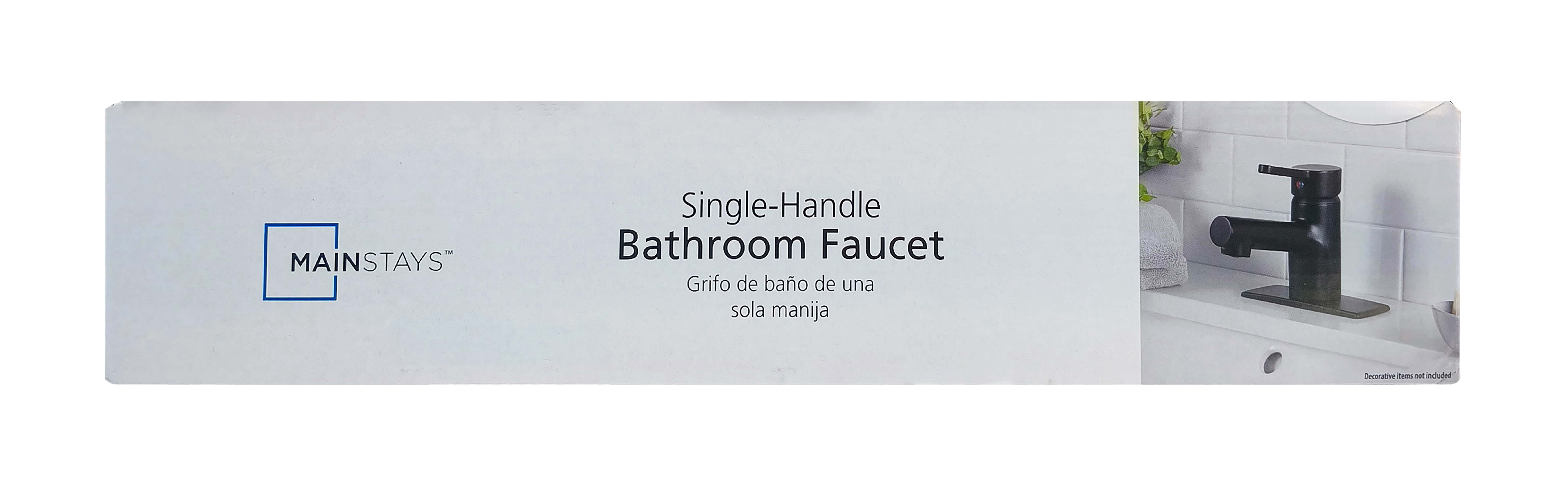 Mainstays Single Handle Bathroom Faucet in Black photo 8