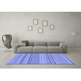 thumbnail image 3 of Ahgly Company Indoor Rectangle Solid Blue Modern Area Rugs, 3' x 5', 3 of 4