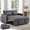 Dark Gray, variant on Avobird 3-in-1 Velvet Convertible Sleeper Sofa, Pull Out Couch Bed with Adjustable Backrest & Storage, Black