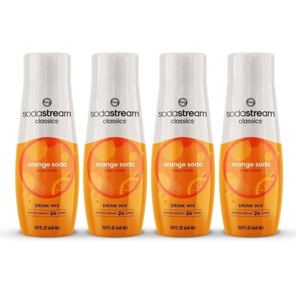 SodaStream Classics Orange Drink Mix, 14.9fl oz, 4pk