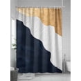thumbnail image 5 of Shower Curtains Black Golden Ocean Waves Bath Curtain Abstract Beach Waterproof Bathroom Shower Curtain Set with Hooks Decoration 72 x 84 Inches, 5 of 7