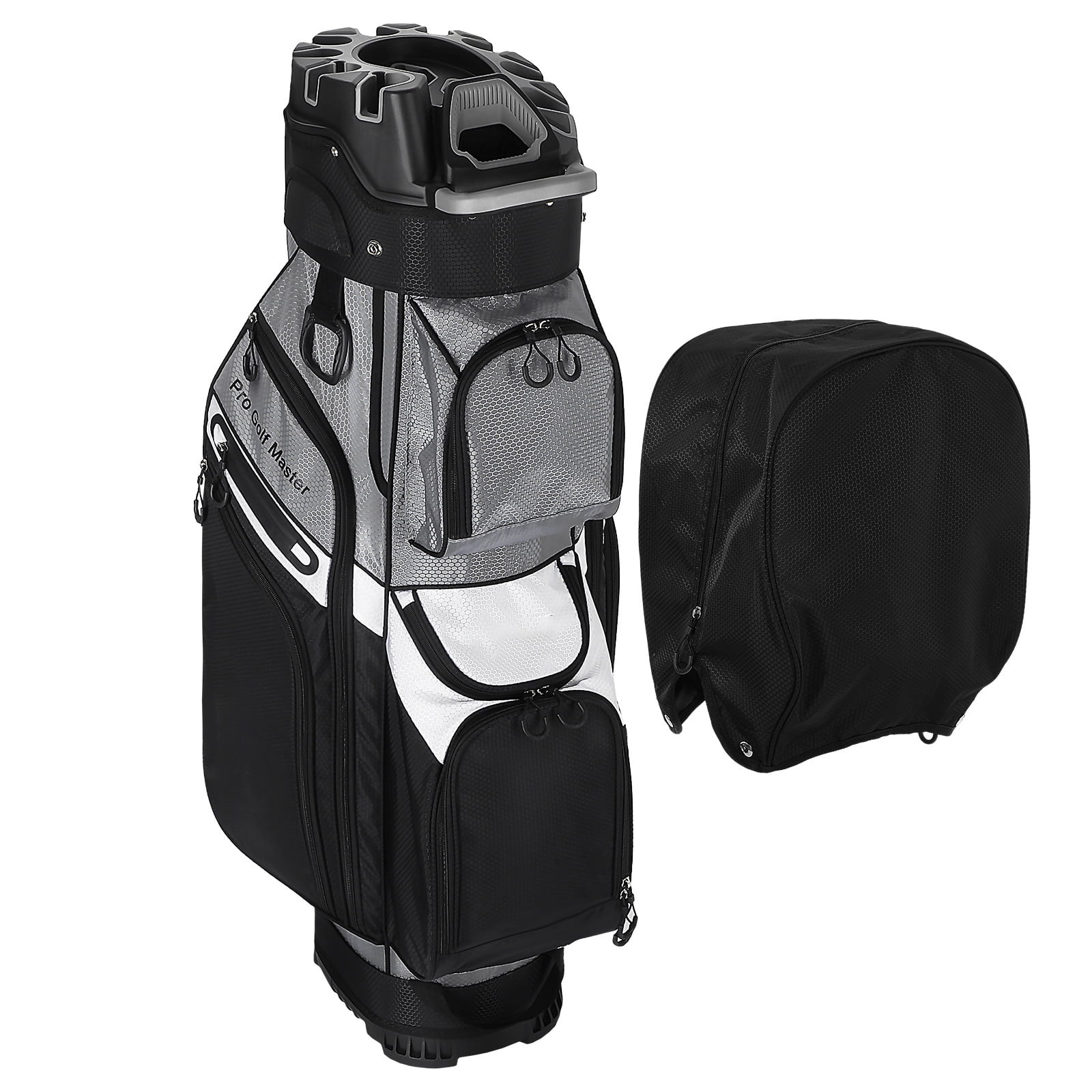 Golf Cart Bag, 14 Way Organizer Divider Top with Handles and Rain Cover
