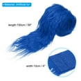 thumbnail image 2 of Unique Bargains 59" x 4" Plush Faux Fur Fabric Precut Strips Fluffy Faux Fur Ribbon, Blue, 2 of 6