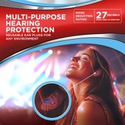 HEAROS Multi-Purpose Silicone Ear Plugs, Noise Cancelling Ear Plugs for Hearing Protection, 2 pairs