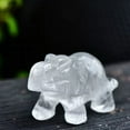 thumbnail image 5 of Natural White Crystal Baby Elephant Figurine Hand Carved Animal Ornament Decorative Sculpture for Home Office Shelf Display, 5 of 6