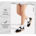 thumbnail image 6 of LUCKY STEP Retro Fashion Hook and Loop Sneakers Classic Slip on Casual Shoes,Black&White,Womens, 6 of 10