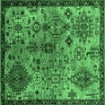 thumbnail image 1 of Ahgly Company Indoor Square Oriental Emerald Green Industrial Area Rugs, 5' Square, 1 of 4