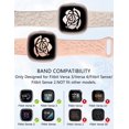 thumbnail image 7 of TOYOUTHS 2 Pack Floral Engraved Band Compatible with Fitbit Versa 4/Versa 3/Sense 2/Fitbit Sense Band Women, Cute Embossed Silicone Wildflower Rose Design Soft Sport Fancy Summer Replacement Strap, 7 of 7