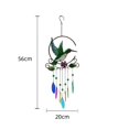 thumbnail image 3 of Elegante Campanilla De Viento De Pájaro, Campana De Viento Decorativa, Adorno De Viento Colorido, Decoración Perfecta Para Colgar Pájaros Con Colgantes De Cristal, Camino, Jardín, Patio, Hogar, Techo Speravity HA013713-00, 3 of 7