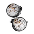 thumbnail image 1 of Worallymy 1 par de gemelos con movimiento de reloj para hombre engranaje inamovible gemelos pulidos regalo de boda de negocios Worallymy JD735802872, 1 of 7