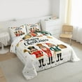 thumbnail image 3 of Manfei Xmas Nutcracker Full Size Comforter Sets for Kids, Merry Christmas Bedding Comforter Set, Gold Stars Bedding Sets, Microfiber Bedroom Decor, Reversible 3 Pieces, 3 of 8