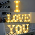 thumbnail image 2 of Light Up Letters,LED Marquee Letter Lights Sign,Light Up Alphabet Letter for Home Party Wedding Decoration,26 Alphabet Big Lights Letter for Party Birthday Christmas Decor Warm White Letter Light, 2 of 9