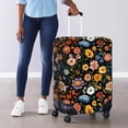 thumbnail image 4 of HELLHERO Dark Flower Suitcase Sleeve Easy Wash Durable Polyester Suitcase Cover for Travel Outdoor, 4 of 7