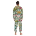 thumbnail image 4 of FORMRS Onesies Pajama for Adults Unisex Hoodie Winter Jumpsuit One Piece Sleepwear, Sizes S-2XL, Green Cartoon Trucks Pattern, 4 of 7