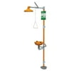 12 in. Eye Wash and Shower Stations - SS and Safety Orange