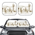 thumbnail image 2 of Easygdp Western Desert Cowboys for 2 PCS Foldable Car Sun Shade Front Windshield Sun Protection Cover for Car, SUV, Truck-Small, 2 of 6