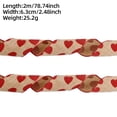 thumbnail image 1 of Red Heart Burlap Ribbon, 1 Meter, Wired Edge for Gift Wrapping, Diy Crafts, Bows, Wreaths, and Romantic Decor, 1 of 7