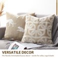 thumbnail image 6 of 18x18 Inch Chenille Jacquard Embroidered Throw Pillow Cover, Modern Nordic Decorative Cushion Case with Hidden Zipper for Sofa, Living Room & Bedroom (Pig Nose Horseshoe), 6 of 7