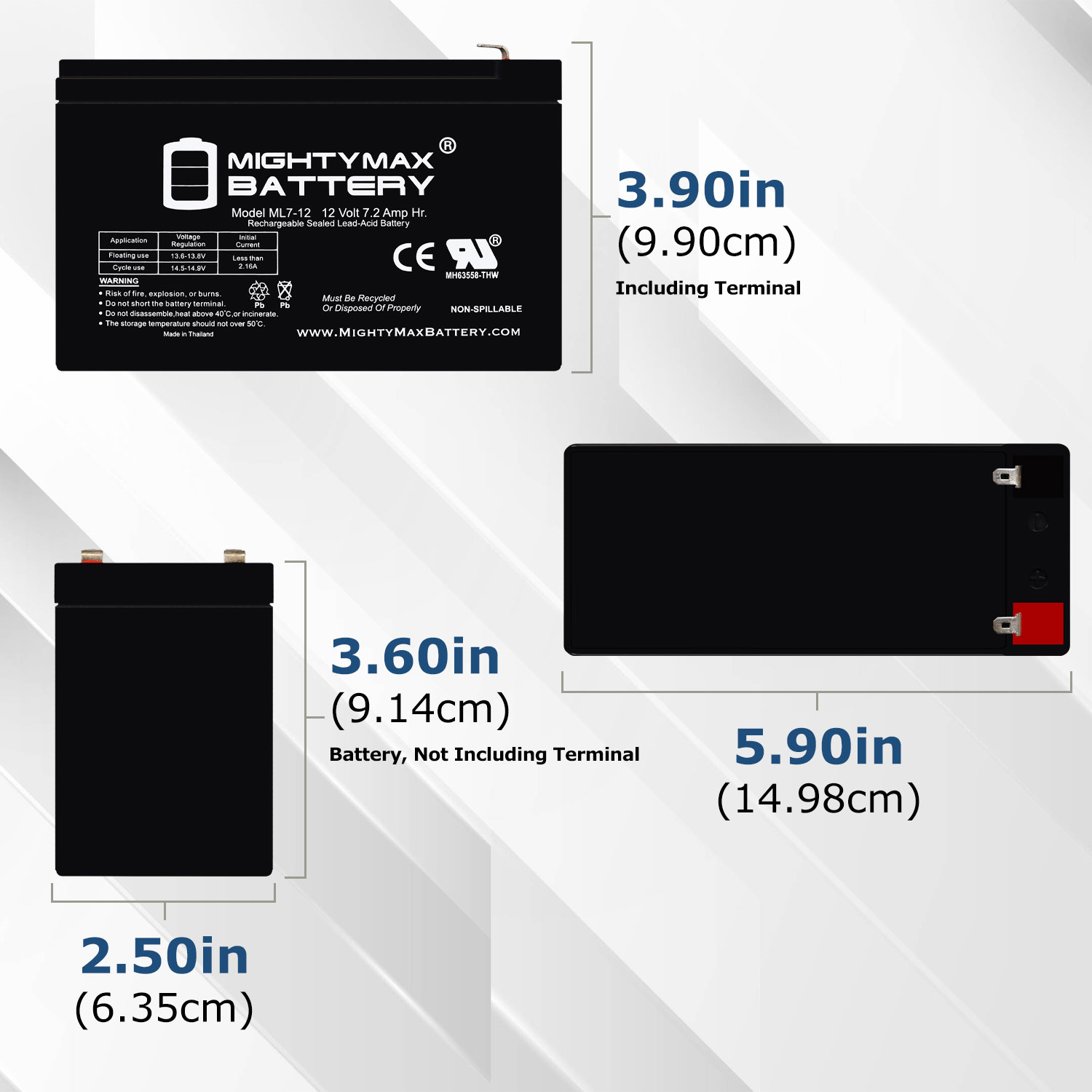 12V 7Ah SLA Replacement Battery Compatible With 12V Electric Kids Dirt Bike Off-Road Motorcycle