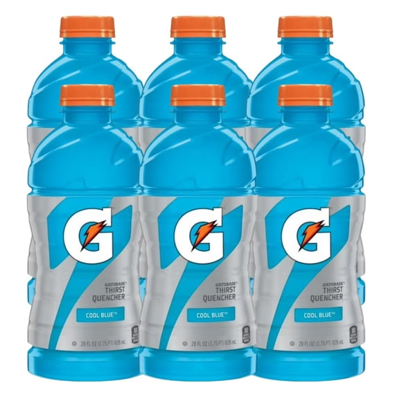 Thirst Quencher for Gatorade Cool Blue Thirst Quencher, 28 Fl Oz (Pack of 6)