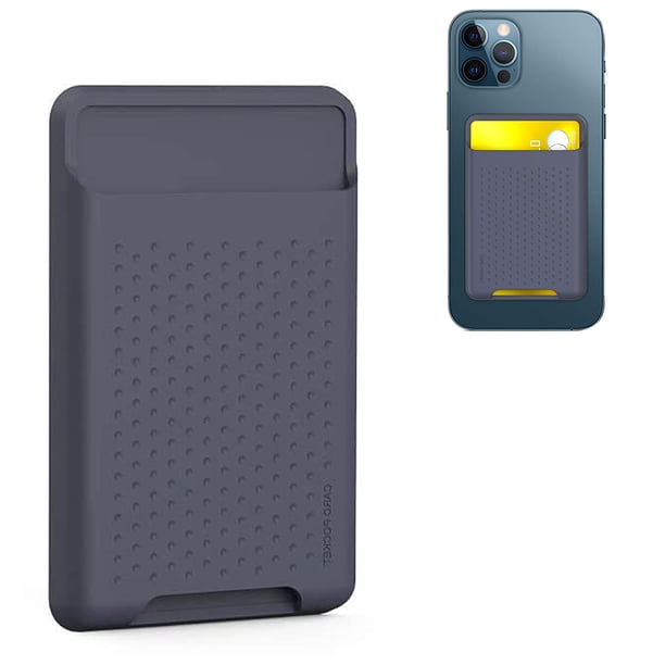 1 soporte de tarjeta para la parte trasera del teléfono para cartera magnética de silicona MagSafe compatible con la serie iPhone 12. Levamdar Magnético