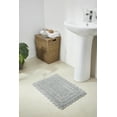 thumbnail image 4 of Better Trends 4 Piece Bathroom Rug Set 100% Cotton, Extra Soft Tufted Bath Mat, Water Absorbent & Reversible Mat, Gray Lilly Crochet Collection, 4 of 10