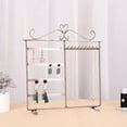 thumbnail image 7 of Yidarton Iron Desktop Jewelry Rack Earrings Display Rack Household Necklace Earrings Storage Rack Stall Jewelry Display Rack 32 holes 6 hooks White, 7 of 7