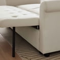 thumbnail image 6 of Ucloveria 55" Velvet Convertible Loveseat Sleeper Sofa Couch w/ 2 Lumbar Pillows, Adjustable Pull-Out Bed and Removable Armrest, 6 of 8