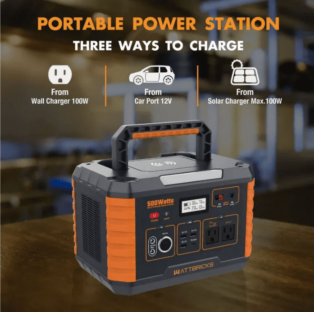 WattBricks 500W Portable Power Station