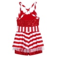 thumbnail image 4 of TiaoBug Kids Girls Candy Cane Striped Christmas Dance Figure Ice Skating Tutu Dress Leotard Red 8, 4 of 7