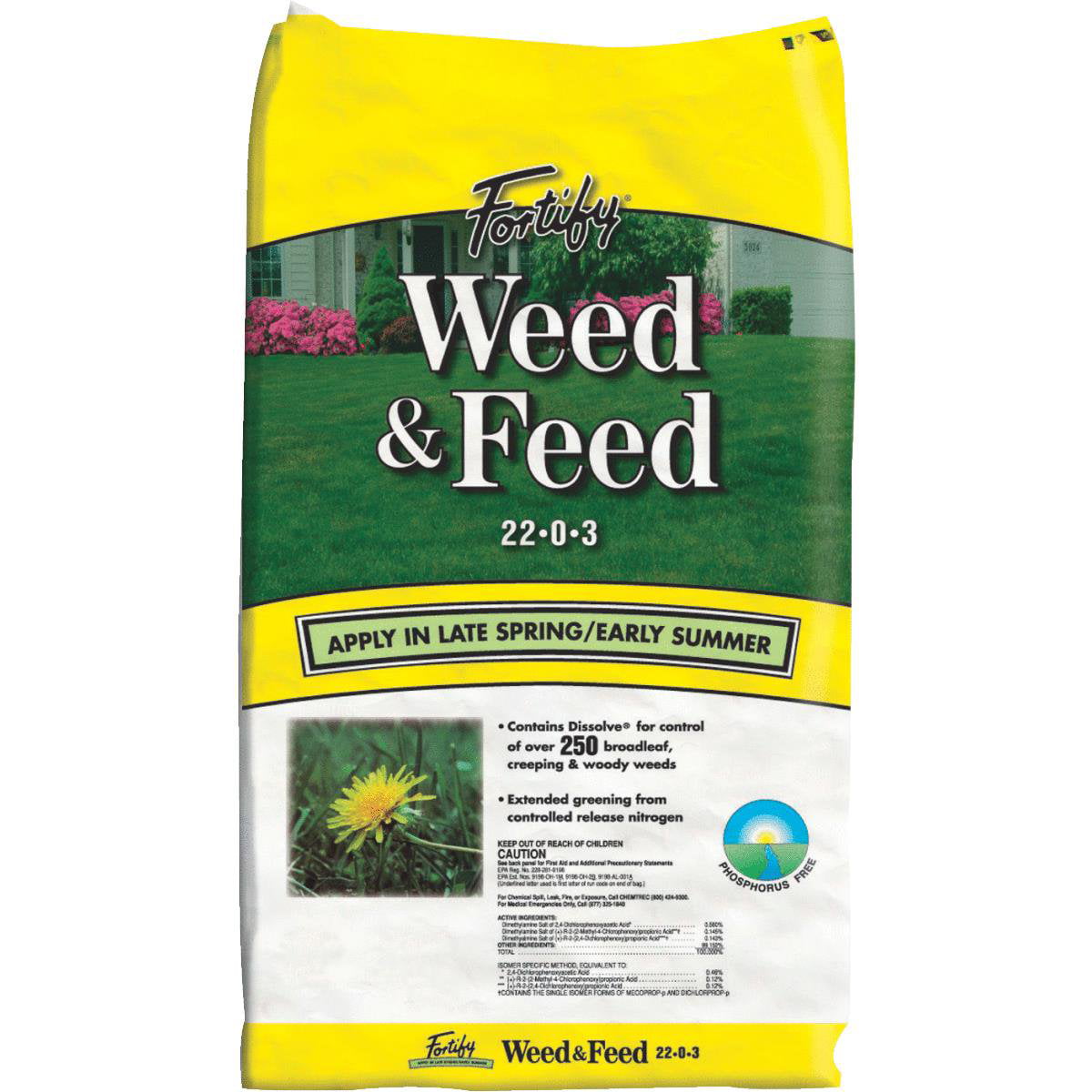 Fortify Weed & Feed Lawn Fertilizer with Weed Killer - Walmart.com