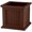 Brown, variant on Rattan Style Outdoor Planter Box - 14.65-Inch-Square Decorative Flower or Plant Pot - Garden, Patio and Front Porch Decor by  (Black)